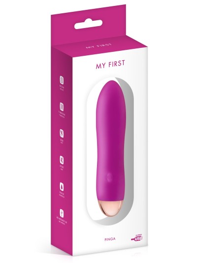 Vibromasseur rose lisse 7 vitesses USB 