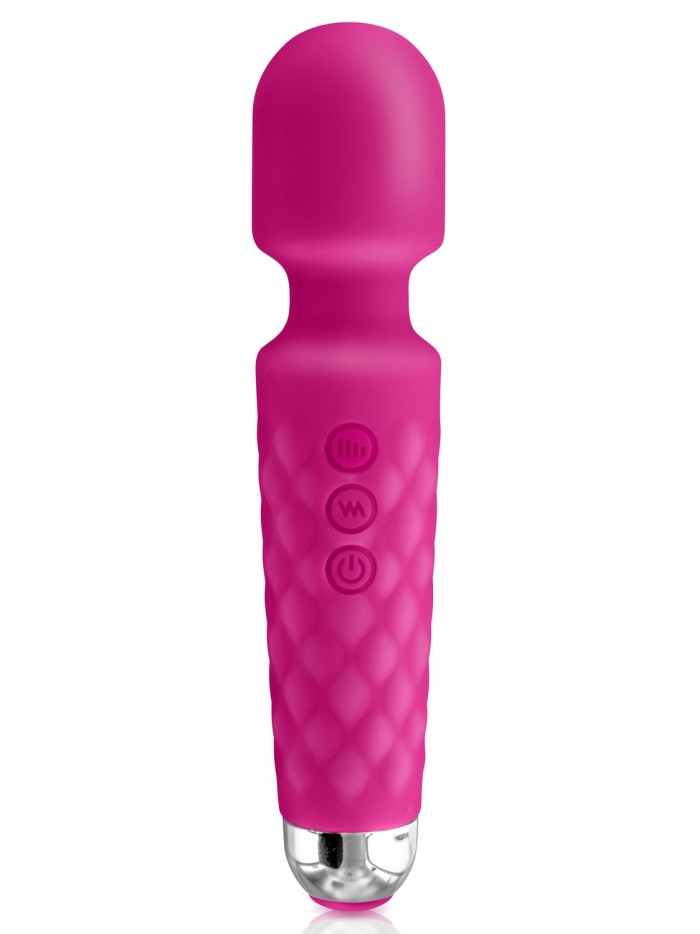 Vibromasseur wand rose 20 vitesses USB 