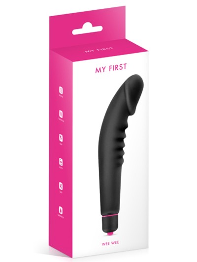 Vibromasseur stimulateur réaliste point G noir silicone 7 vitesses 
