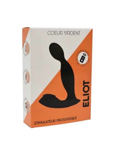 ELIOT, Stimulateur de prostate USB, avec télécommande, en silicone médical