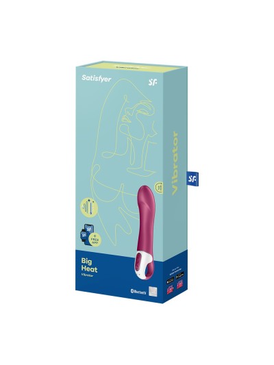 Vibromasseur chauffant connecté USB rouge Big Heat Satisfyer 
