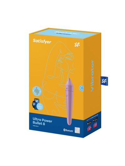 Vibromasseur connecté lilas USB Ultra Power Bullet 8 Satisfyer 
