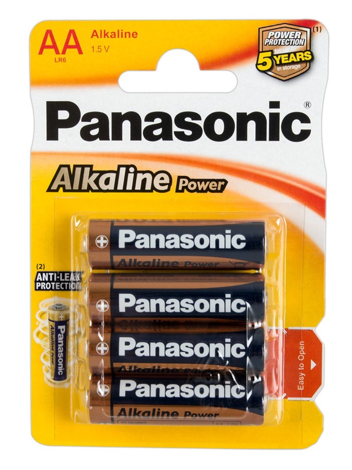 Boîte de 4 piles LR6 AA 