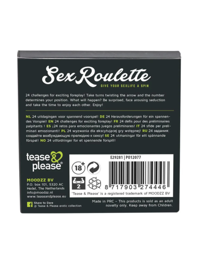Jeu Sex Roulette 24 défis préliminaires 