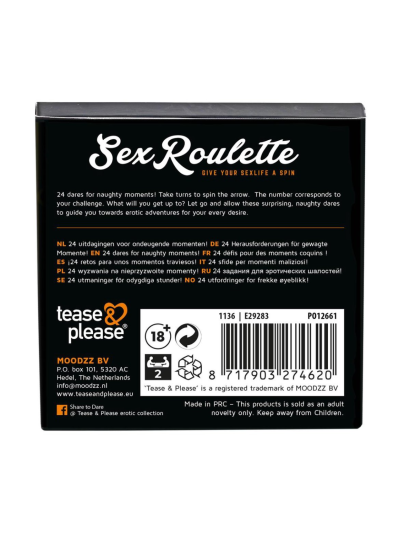 Jeu Sex Roulette 24 défis coquins 