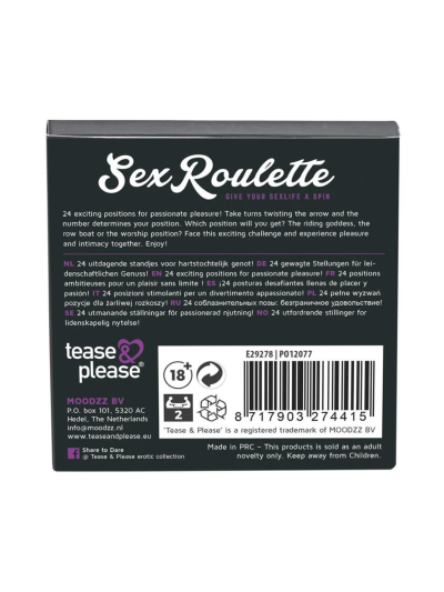 Jeu Sex Roulette 24 Positions Kamasutra 