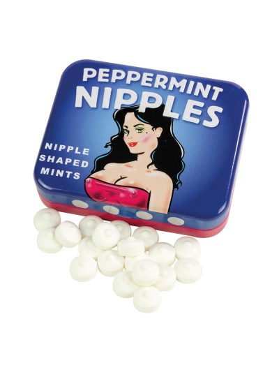 Boite de bonbons à la menthe en forme de seins, sans sucre 