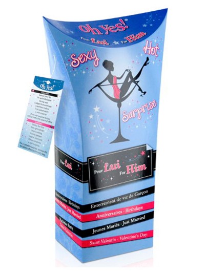Boîte cadeau sexy homme sextoys string preservatif lubrifiant 