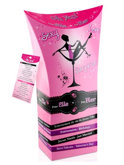 Boîte cadeau sexy fille sextoys jeu creme de plaisir gadget 