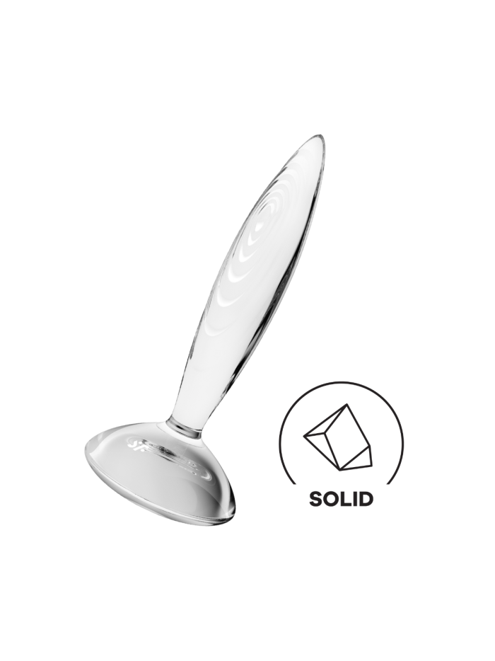 Gode anal en verre borosilicaté massif transparent Sparkling Crystal Satisfyer 