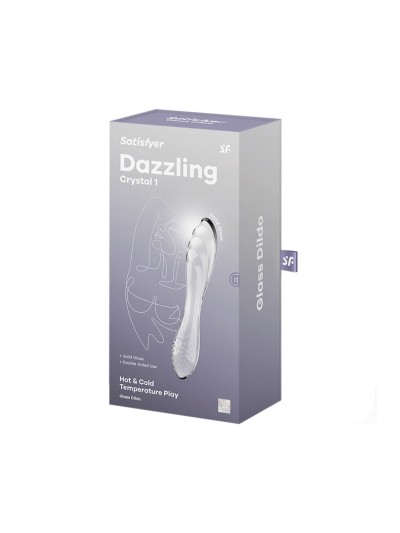 Gode en verre transparent haute qualité Dazzling Crystal 1 Satisfyer 