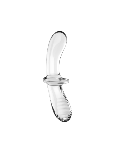 Gode en verre borosilicaté massif transparent Double Crystal Satisfyer 