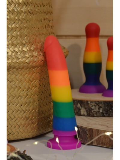 Gode ventouse multicouleur taille S 