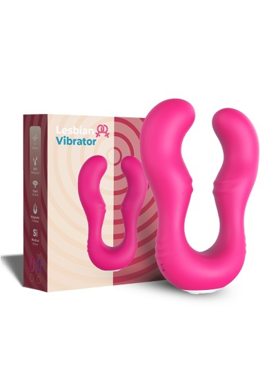 Vibromasseur Rose en forme de U double tête stimulateur point G 
