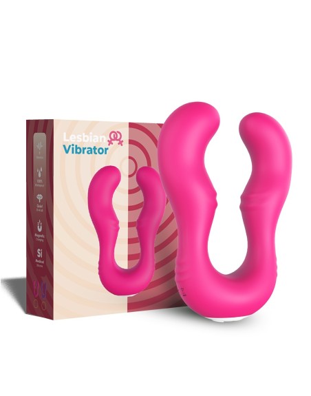 Vibromasseur Rose en forme de U double tête stimulateur point G 