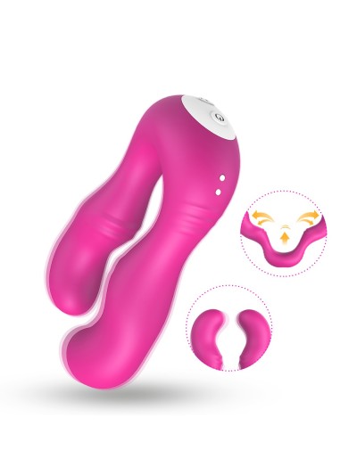 Vibromasseur Rose en forme de U double tête stimulateur point G 