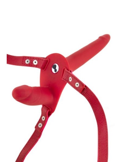 Double gode ceinture rouge vibrant 