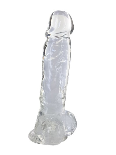 Gode jelly transparent ventouse taille XL 22cm 