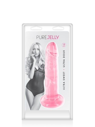 Gode dong jelly rose ventouse 18cm 