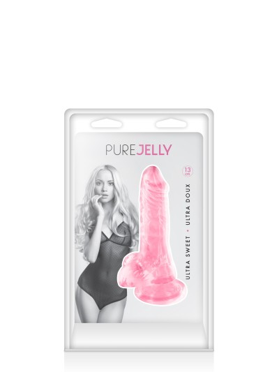 Gode jelly rose ventouse taille XS 13cm 