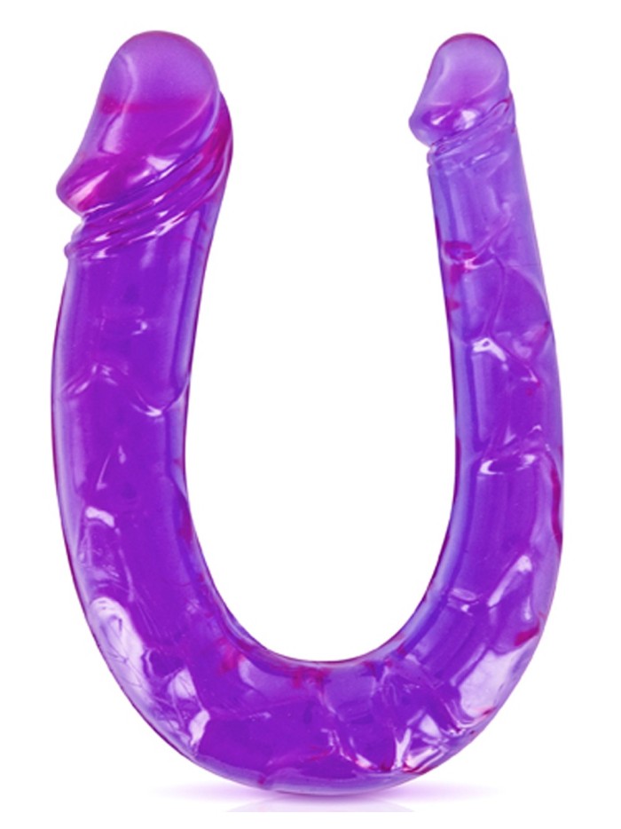 Double dong gode fléxible violet 29.5cm 