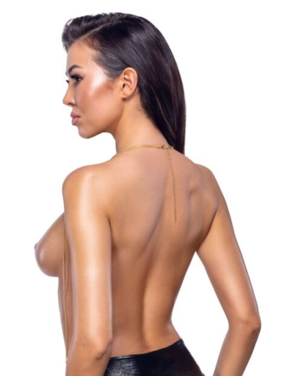 Chaîne de corps dorée avec strass 