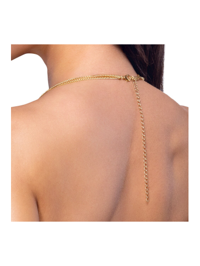 Chaîne de corps dorée avec strass 