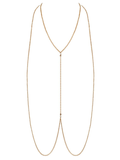 Chaîne de corps dorée avec strass 
