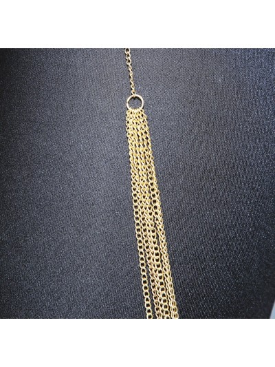 Bijou Tour de cou avec chaines de corps doré 