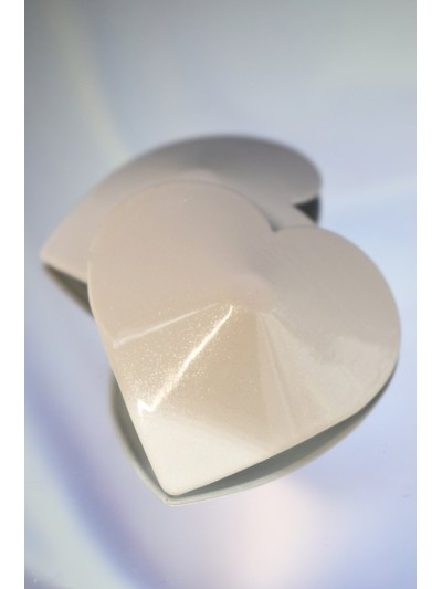 Nipple Métal blanc Cache tétons cœur 