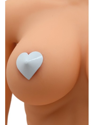 Nipple Métal blanc Cache tétons cœur 