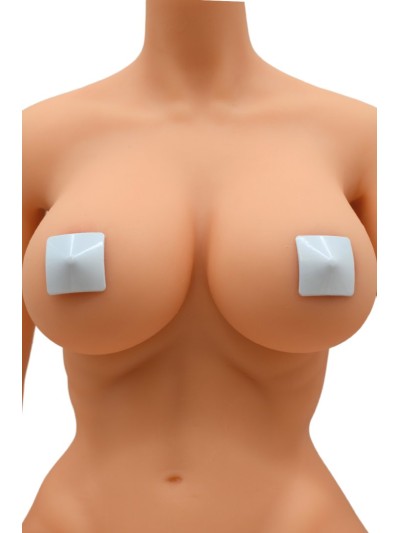 Nipple Métal blanc Cache tétons carré 