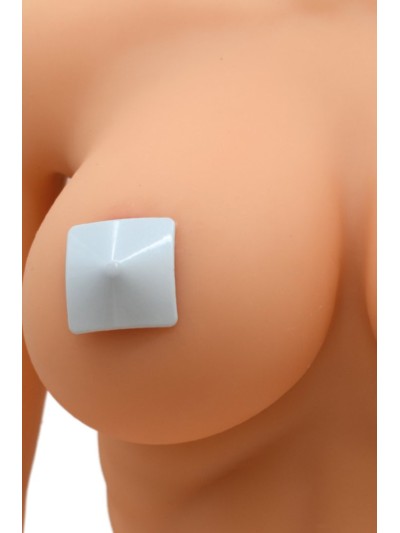 Nipple Métal blanc Cache tétons carré 