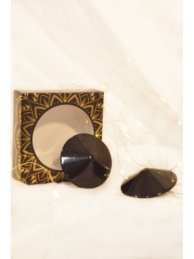 Nipple Métal noir Cache tétons cône 