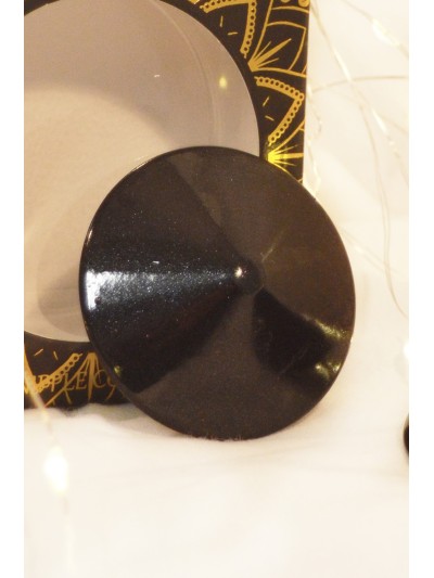 Nipple Métal noir Cache tétons cône 