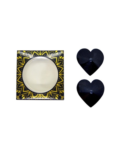 Nipple Métal noir Cache tétons cœur 