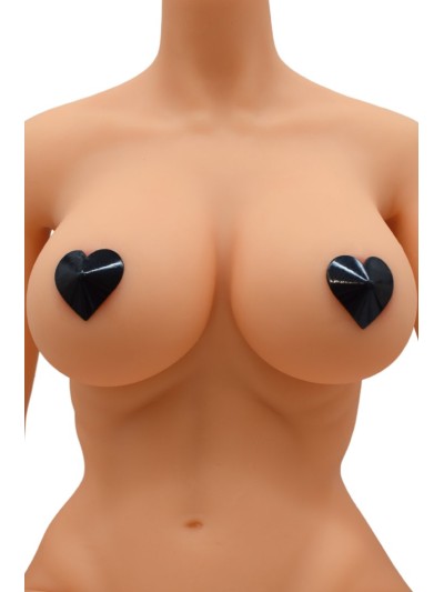 Nipple Métal noir Cache tétons cœur 