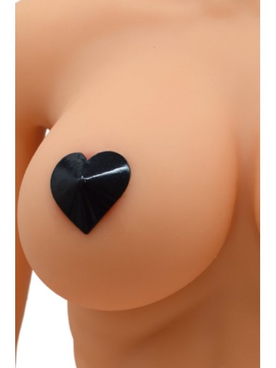 Nipple Métal noir Cache tétons cœur 