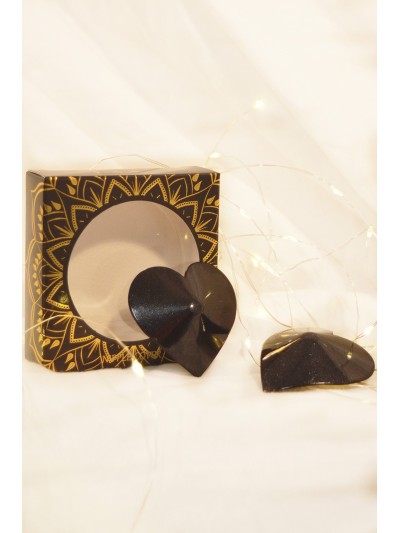 Nipple Métal noir Cache tétons cœur 