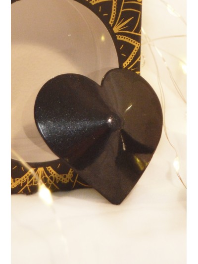 Nipple Métal noir Cache tétons cœur 