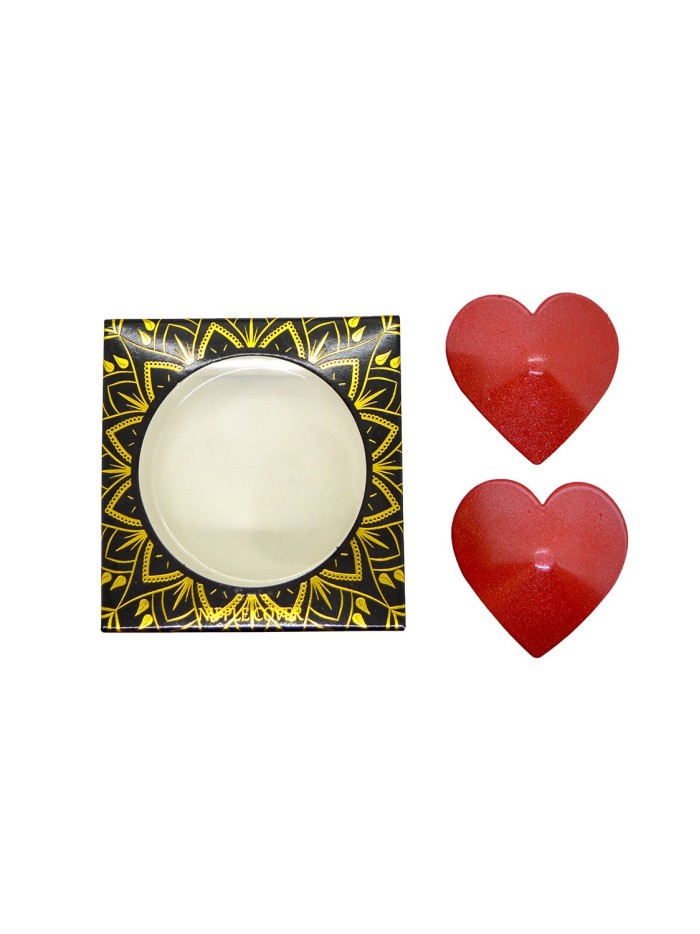 Nipple Métal rouge Cache tétons cœur 