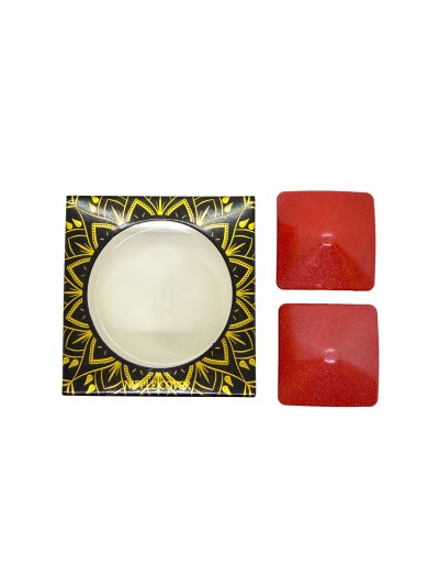 Nipple Métal rouge Cache tétons carré 