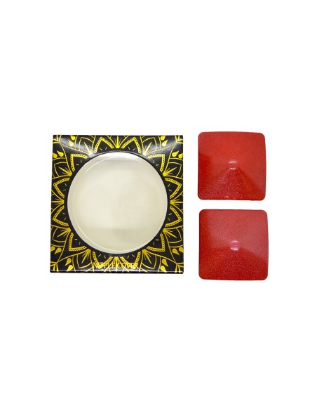 Nipple Métal rouge Cache tétons carré 