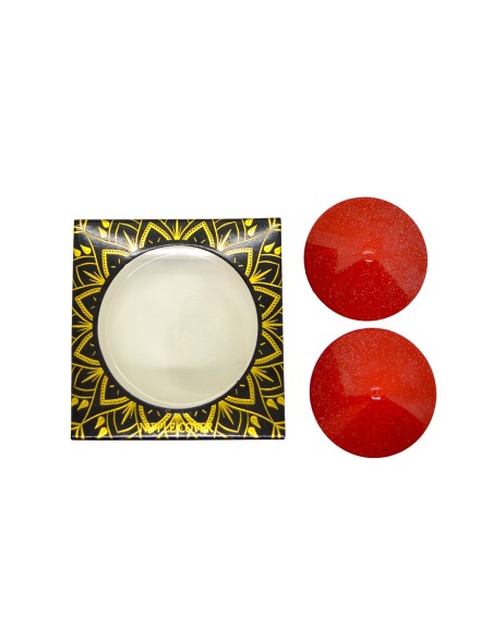 Nipple Métal rouge Cache tétons cône 