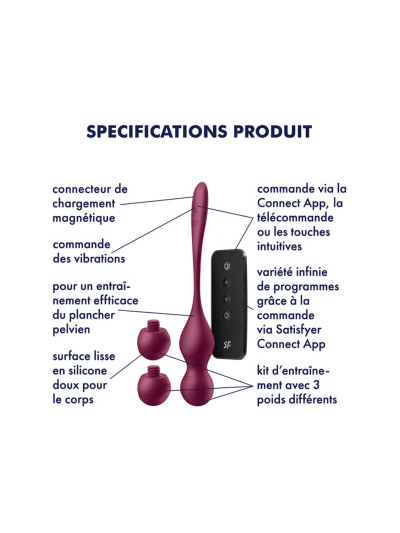 Boules de geisha vibrantes Satisfyer Love Birds Vary 