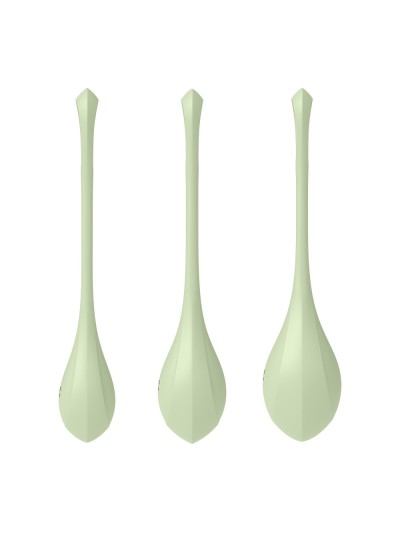 Set de 3 boules de geisha vert pastel Yoni Power 2 Satisfyer 