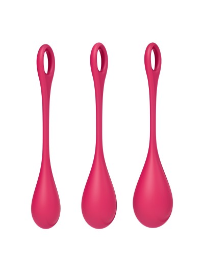 Set de 3 boules de geisha rouge Yoni Power 1 Satisfyer 
