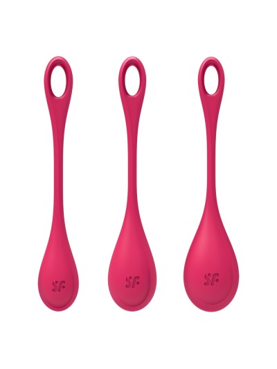 Set de 3 boules de geisha rouge Yoni Power 1 Satisfyer 