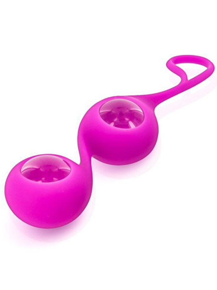 Boules de Geisha rose verre et silicone 