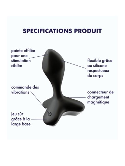 Vibromasseur anal USB noir Game Changer Satisfyer 